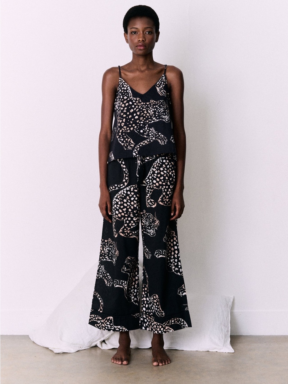 Desmond and Dempsey Wide Leg Pajama Set